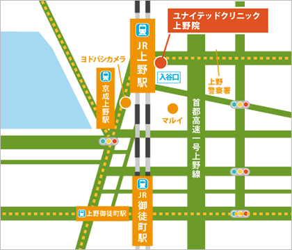 上野駅前院地図
